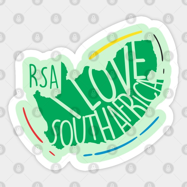 I love South Africa Sticker by Dino Sparcs